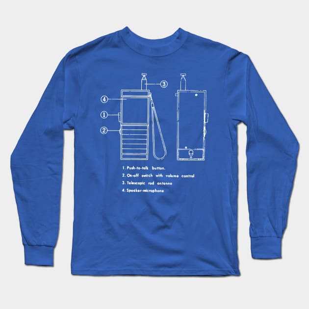 Walkie Talkie Secret Technology Schematic Communication Long Sleeve T-Shirt by callingtomorrow